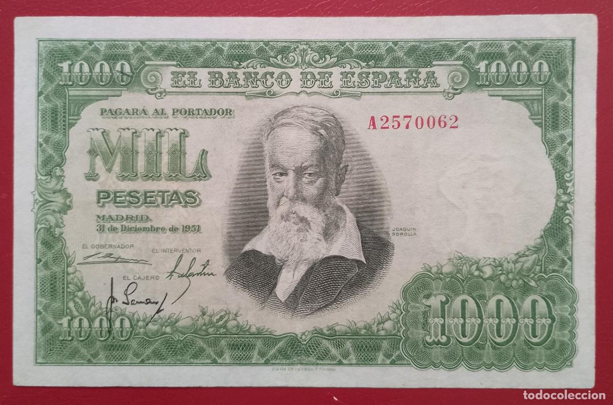 Billetes espa&ntilde;oles: BILLETE DE 1000 PESETAS 1951 SOROLLA EBC+