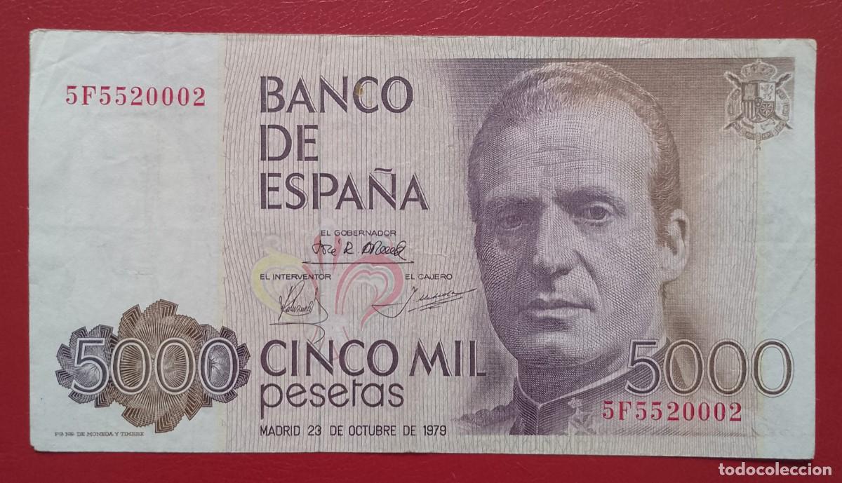 Billetes espa&ntilde;oles: BILLETE DE 5000 PESETAS 1979 JUAN CARLOS MBC