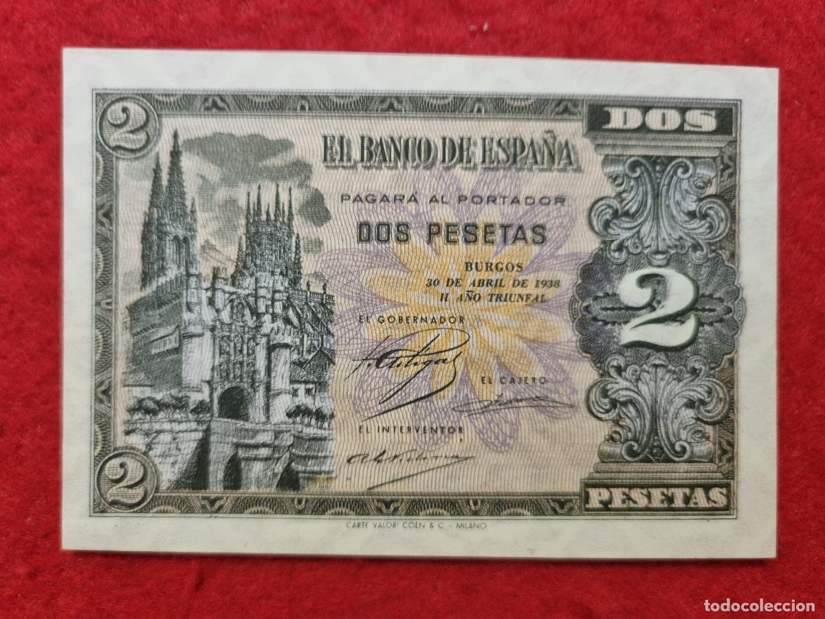 Billetes espa&ntilde;oles: BILLETE 2 PESETAS ABRIL 1938 SIN CIRCULAR SERIE N ORIGINAL T205