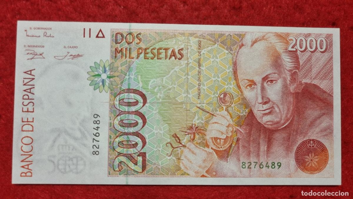Billetes espa&ntilde;oles: BILLETE 2020 PESETAS 1992 SIN CIRCULAR PLANCHA OJO SIN SERIE ORIGINAL T489
