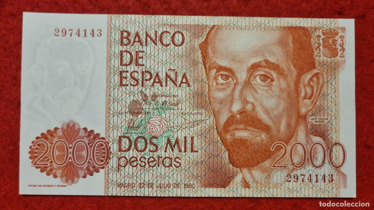 Billetes espa&ntilde;oles: BILLETE 2000 PESETAS 1980 SIN CIRCULAR PLANCHA OJO SIN SERIE ORIGINAL T143