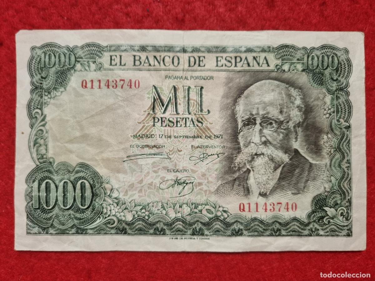 Billetes espa&ntilde;oles: BILLETE 1000 PESETAS 1971 OJO POSIBLE FALSO DE EPOCA MBC- SERIE Q ORIGINAL T740