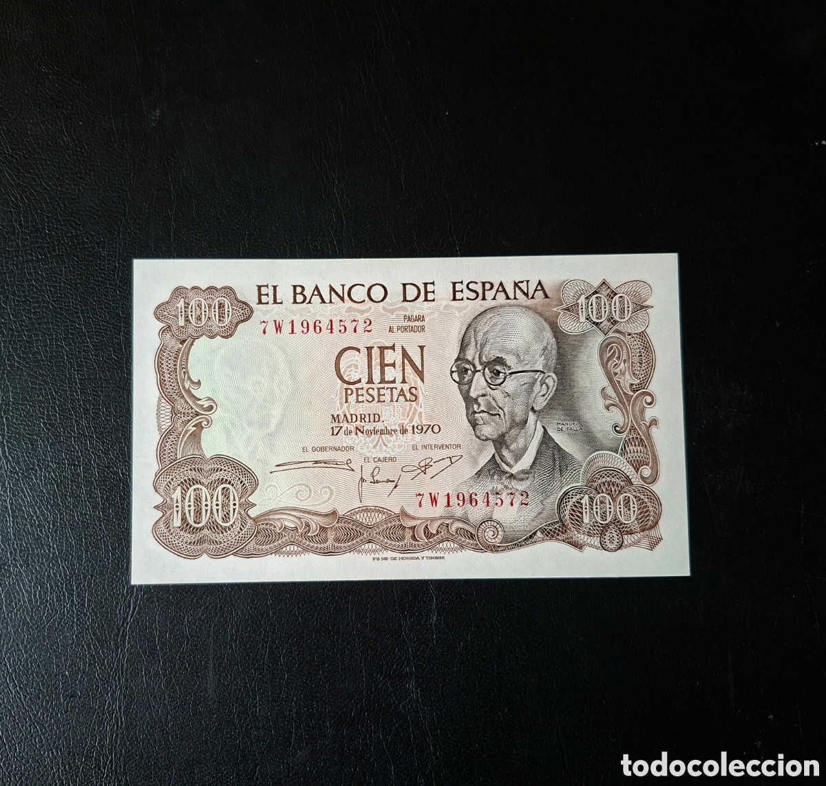Billetes espa&ntilde;oles: Billete 100 pesetas 1970 7W ultima serie sc sin citcular