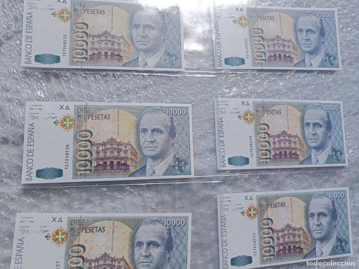 Billets espagnols: Lote de 6 billetes correlativos de 10.000 pesetas 1992 SC