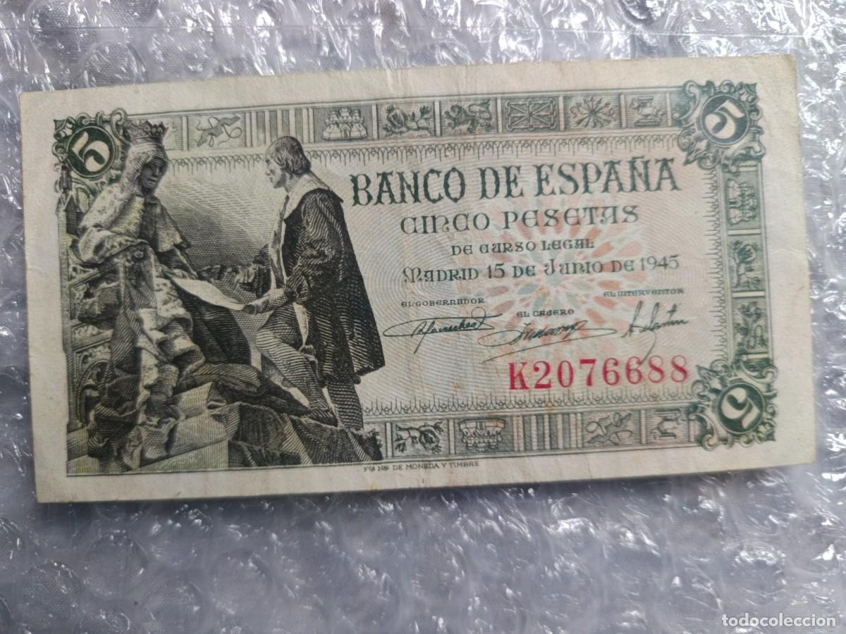 Billets espagnols: Billete 5 pesetas 1945