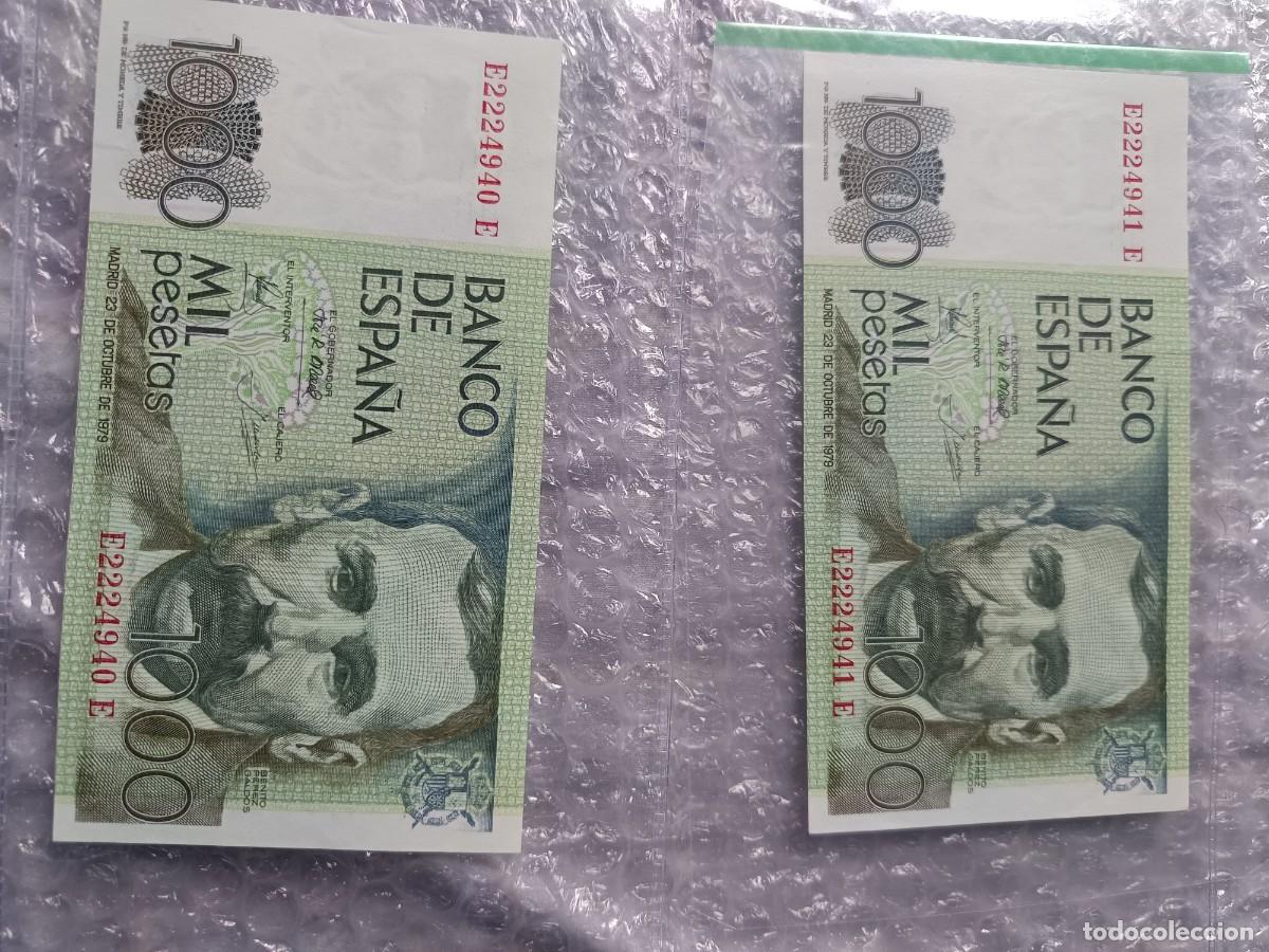 Billets espagnols: Pareja de billetes correlativos 1.000 pesetas 1979