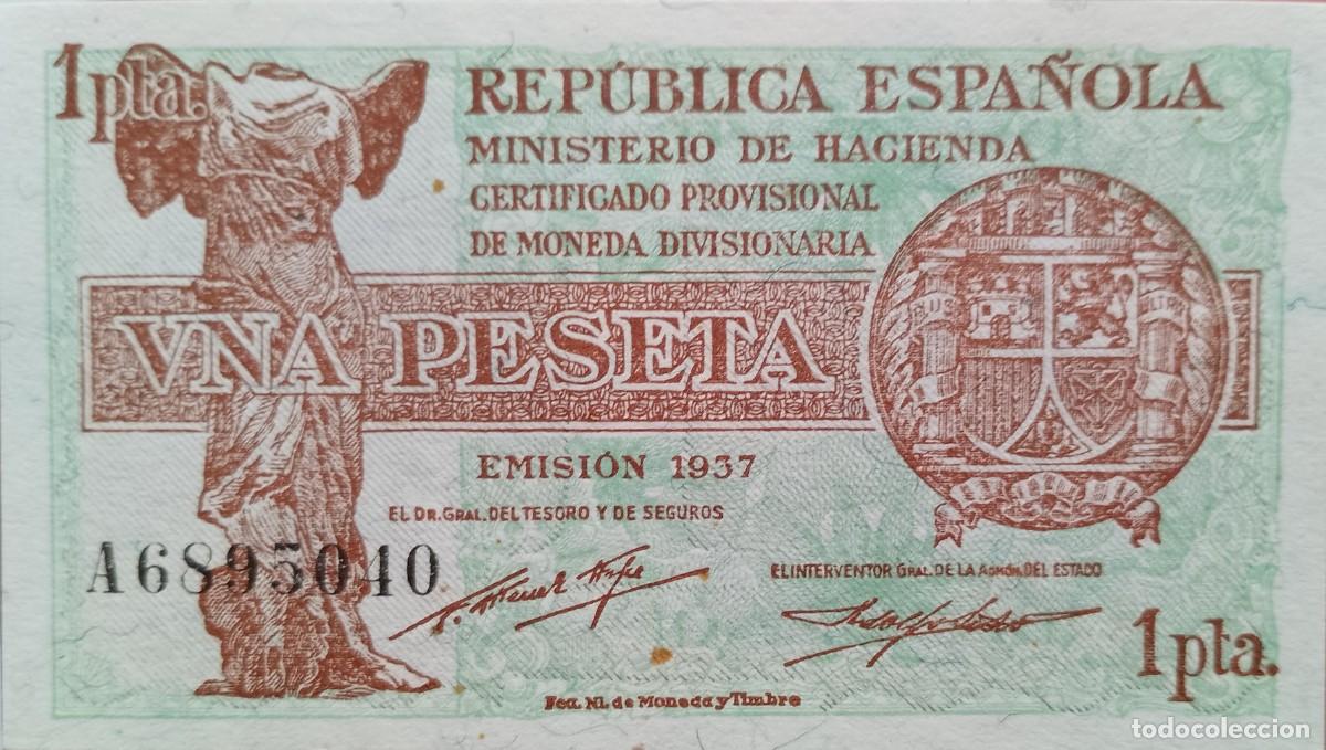 Billetes espa&ntilde;oles: BILLETE DE 1 PESETA 1937 REPUBLICA S/C