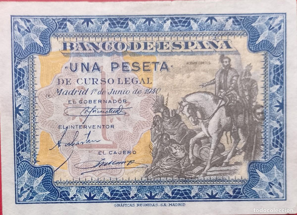 Billetes espa&ntilde;oles: BILLETE DE 1 PESETA 1940 LA HERNAN CORTES S/S S/C