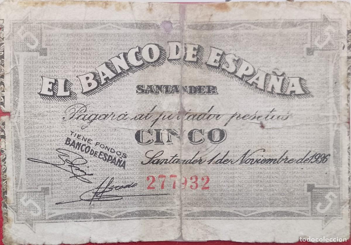 Billetes espa&ntilde;oles: BILLETE DE 5 PESETAS 1936 GIJON BC