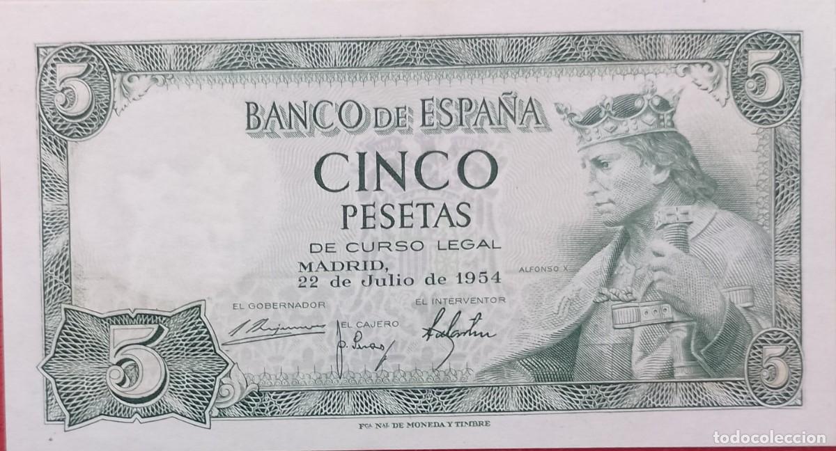 Billetes espa&ntilde;oles: BILLETE DE 5 PESETAS 1954 ALFONSO X S/C