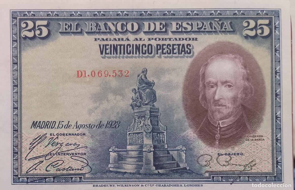 Billetes espa&ntilde;oles: BILLETE DE 25 PESETAS 1928 CALDERON EBC