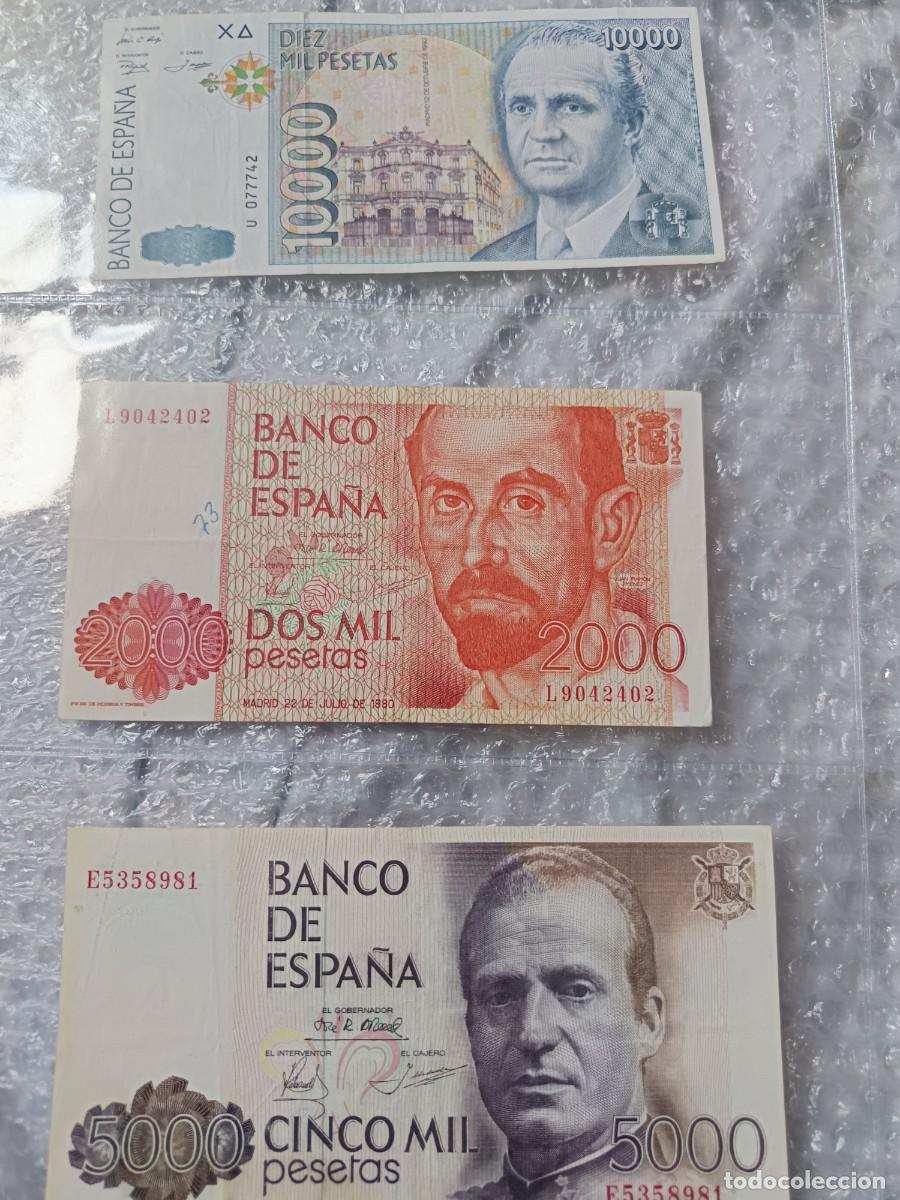 Billetes espa&ntilde;oles: Lote de 3 billetes de 10.000,5.000,2.000 pesetas