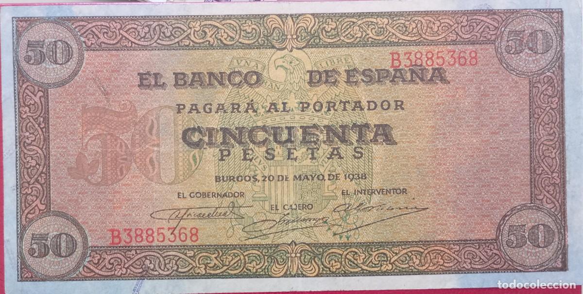 Billetes espa&ntilde;oles: BILLETE DE 50 PESETAS BURGOS 1938 S/C-
