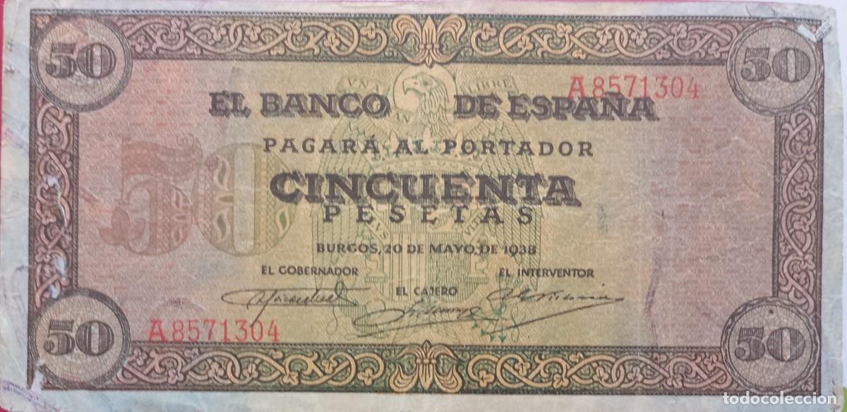 Billetes espa&ntilde;oles: BILLETE DE 50 PESETAS 1938 BURGOS MBC