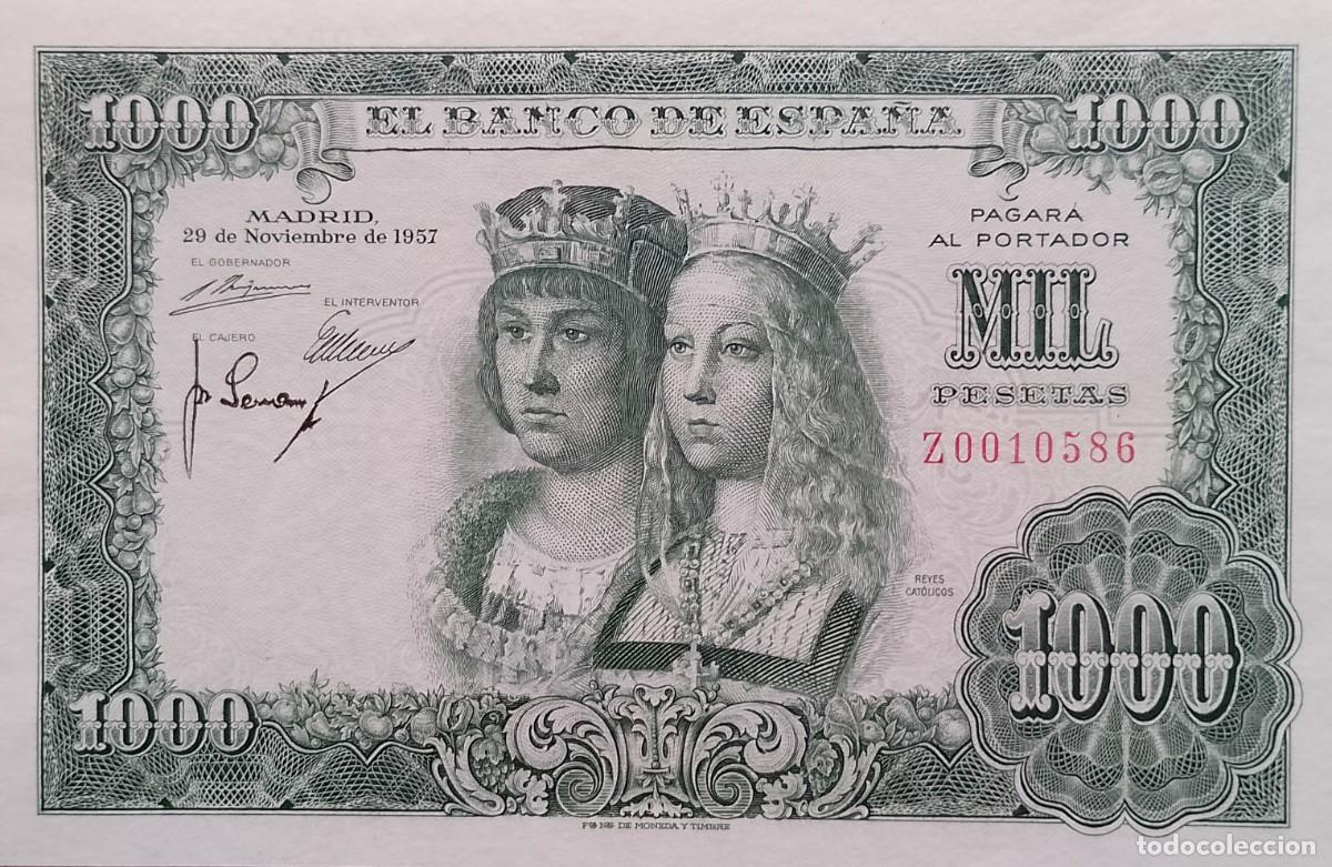 Billetes espa&ntilde;oles: BILLETE DE 1000 PESETAS 1957 REYES CATOLICOS S/C- RARISIMA SERIE Z