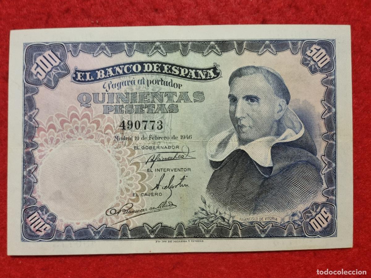Billetes espa&ntilde;oles: BILLETE 500 PESETAS 1946 MBC+ SIN SERIE ORIGINAL T773