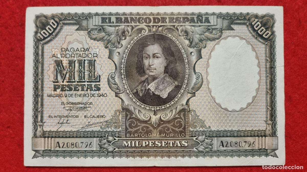 Billetes espa&ntilde;oles: BILLETE 1000 PESETAS ENERO 1940 MBC+ SIN SERIE A ORIGINAL T796