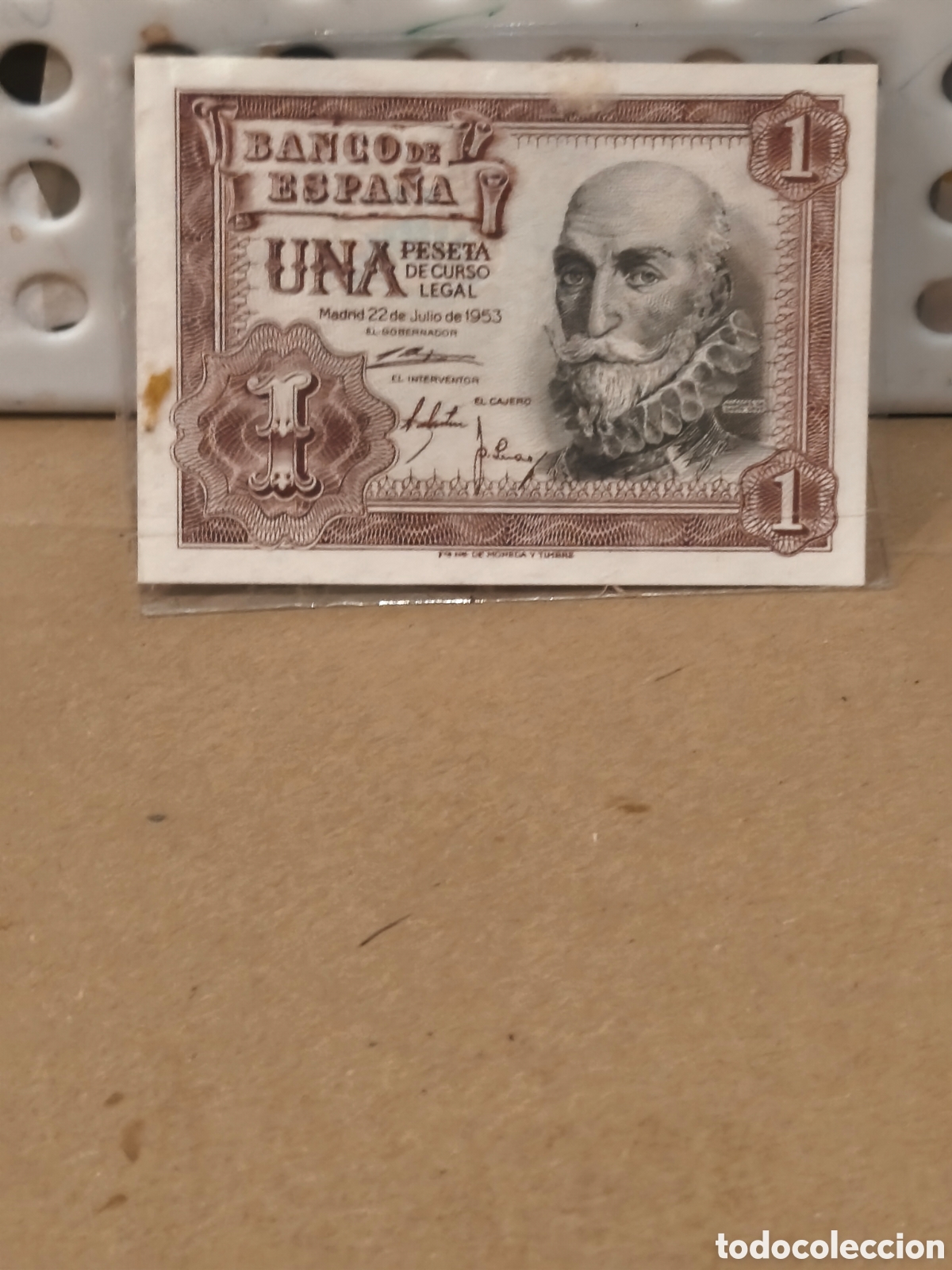 Billets espagnols: Billete ebc de Espa&ntilde;a de 1 pts de 1953 solo manchita ver