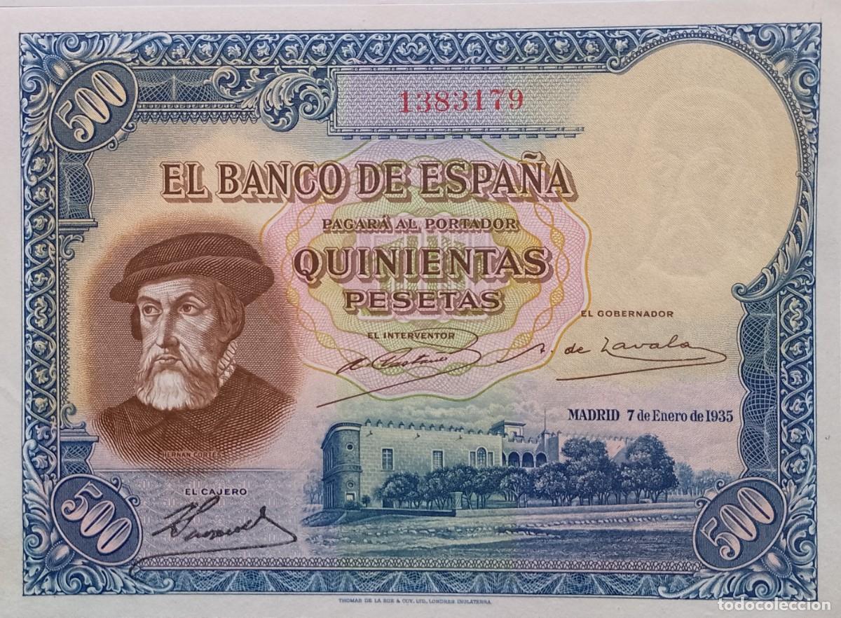 Billetes espa&ntilde;oles: BILLETE DE 500 PESETAS 1935 HERNAN CORTES S/C