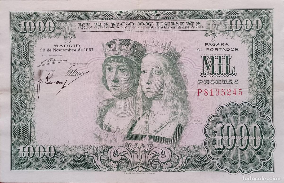 Billetes espa&ntilde;oles: BILLETE DE 1000 PESETAS 1957 REYES CATOLICOS MBC