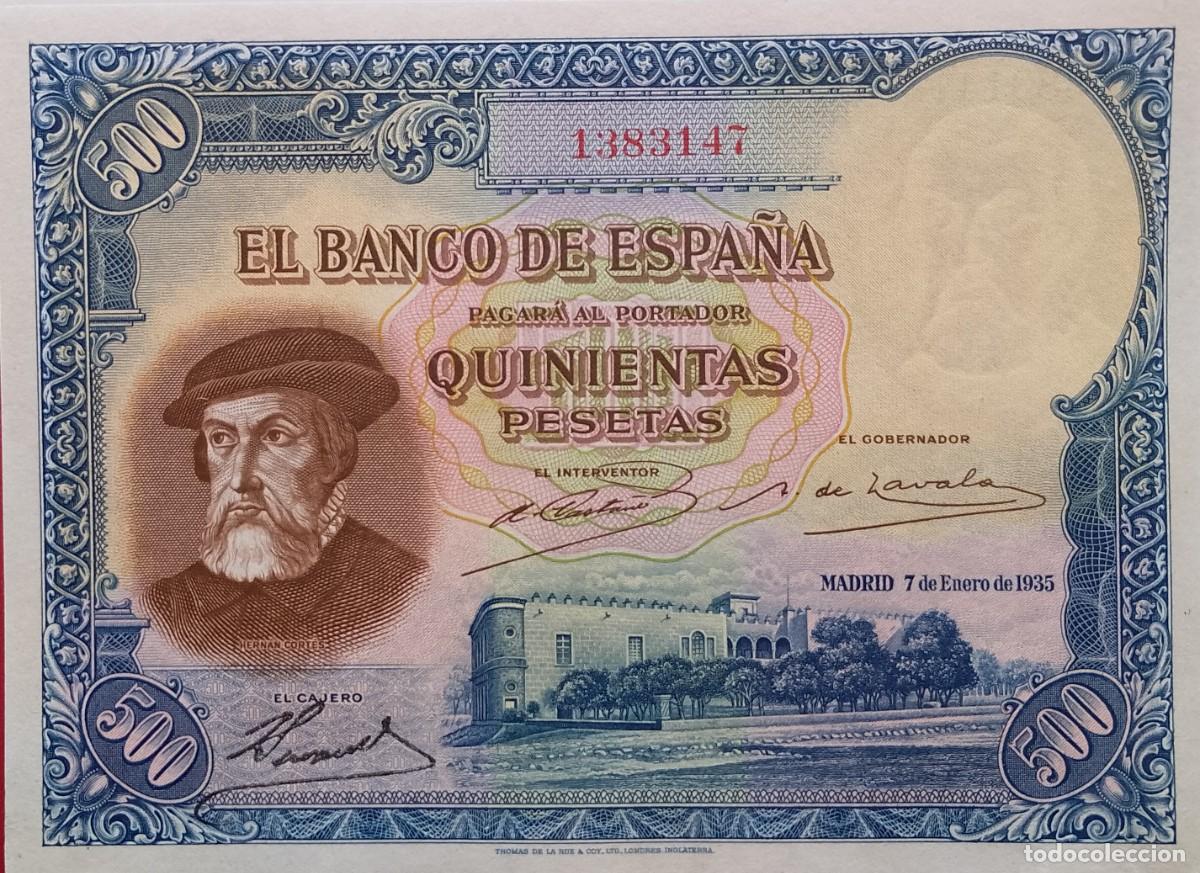 Billetes espa&ntilde;oles: BILLETE DE 500 PESETAS 1935 HERNAN CORTES S/C