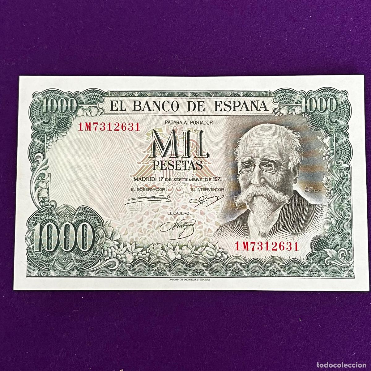 Billetes espa&ntilde;oles: BILLETE ESPA&Ntilde;A. 1000 PESETAS. 1971. ECHEGARAY. PRECIOSO. ORIGINAL.