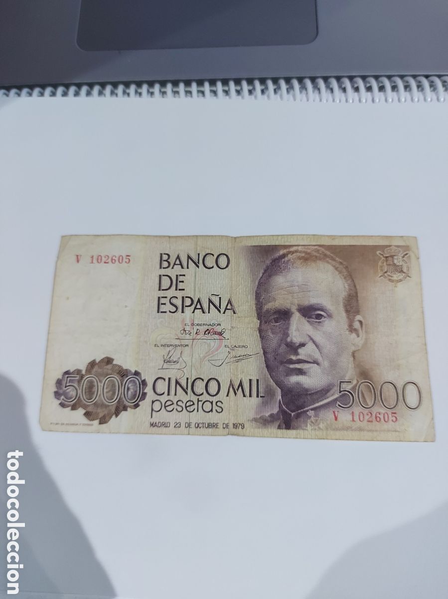 Billetes espa&ntilde;oles: Billete Espa&ntilde;a 5000 pesetas 1979 Juan Carlos I. Serie V