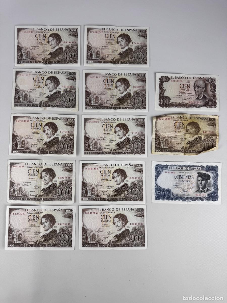 Billets espagnols: LOTE DE BILLETES ANTIGUOS ESPA&Ntilde;A 100 Y 500 PESETAS BANCO DE ESPA&Ntilde;A VINTAGE COLECCI&Oacute;N NUMISM&Aacute;TICA