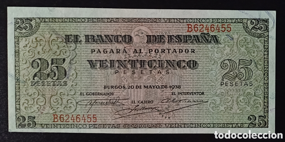 Billets espagnols: Billete 25 PESETAS 1938 -BURGOS- serie B