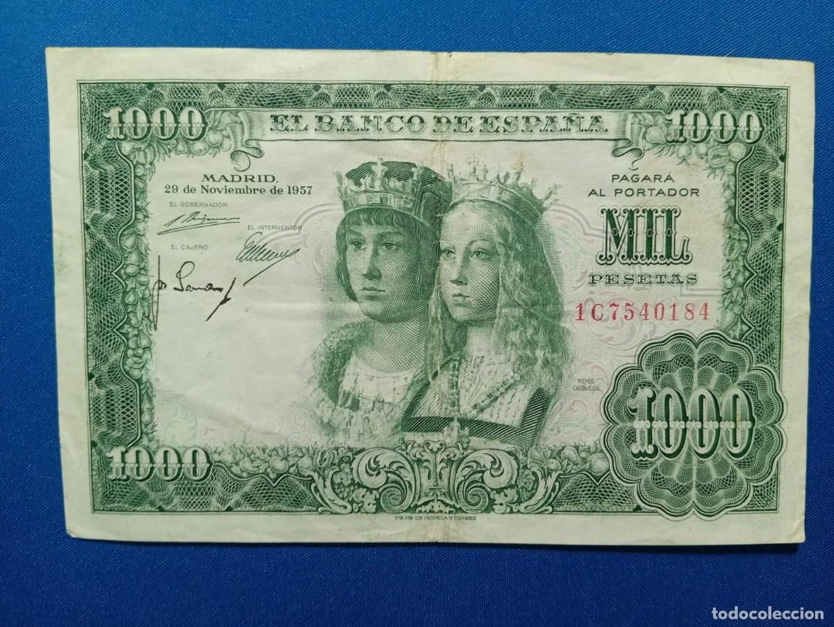 Billetes espa&ntilde;oles: Billete de 1000 ptas 1957 Espa&ntilde;a