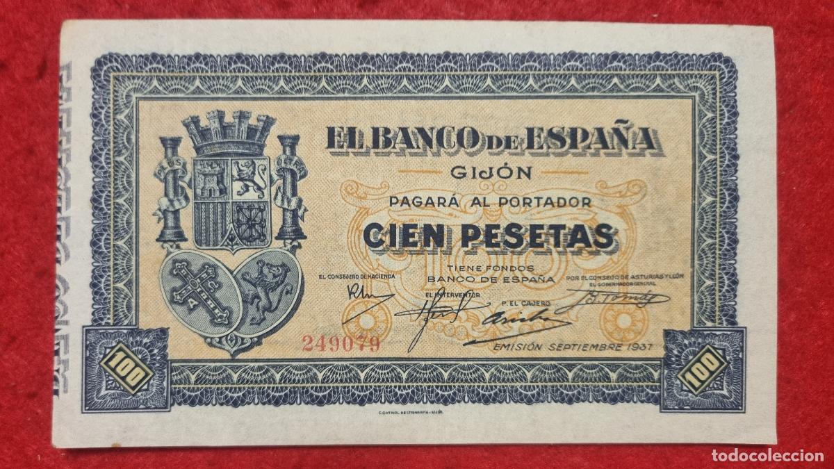 Billetes espa&ntilde;oles: BILLETE 100 PESETAS BANCO ESPA&Ntilde;A DE GIJON 1937 SIN CIRCULAR SIN SERIE ORIGINAL T079