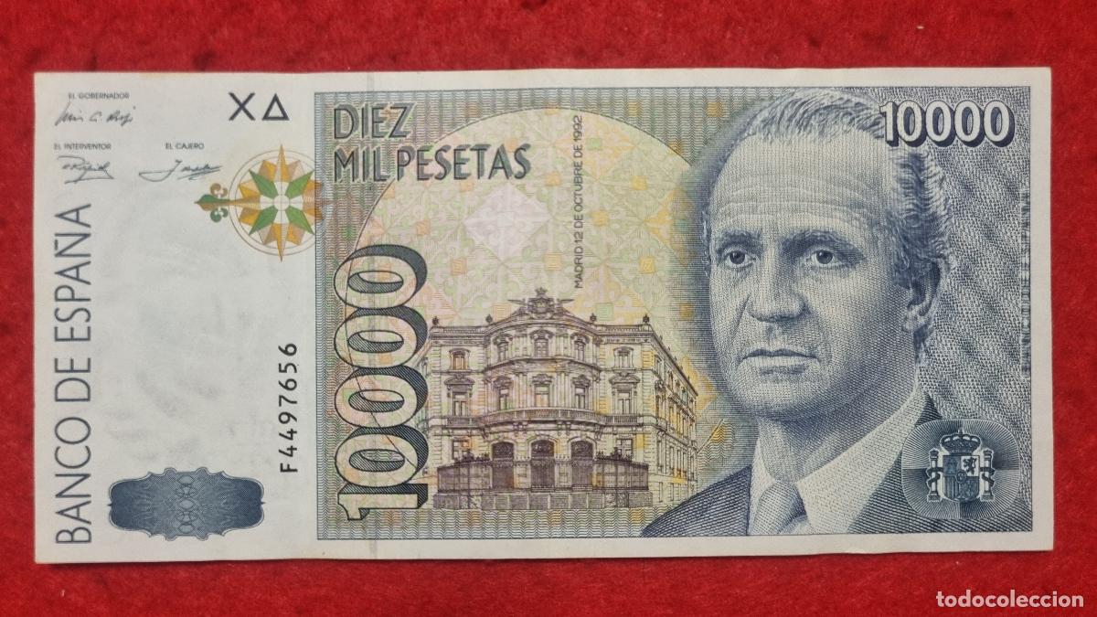 Billetes espa&ntilde;oles: BILLETE 10000 PESETAS 1992 MBC SERIE F ORIGINAL T656