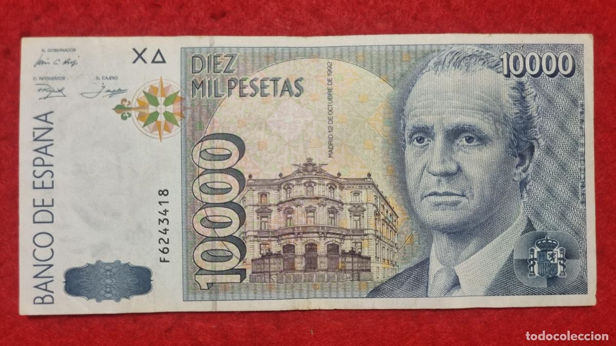 Billetes espa&ntilde;oles: BILLETE 10000 PESETAS 1992 MBC SERIE F ORIGINAL T418