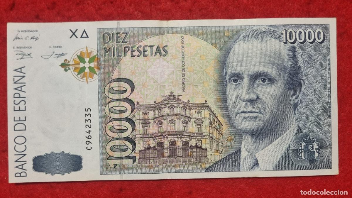 Billetes espa&ntilde;oles: BILLETE 10000 PESETAS 1992 MBC SERIE C ORIGINAL T335