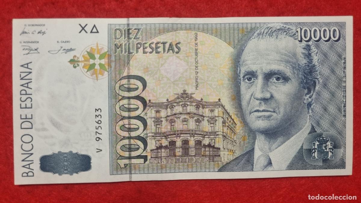 Billetes espa&ntilde;oles: BILLETE 10000 PESETAS 1992 MBC SERIE V ORIGINAL T633