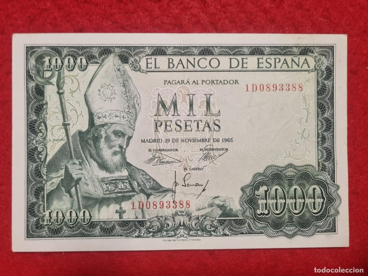Billetes espa&ntilde;oles: BILLETE 1000 PESETAS 1965 EBC- SERIE 1D ORIGINAL T388