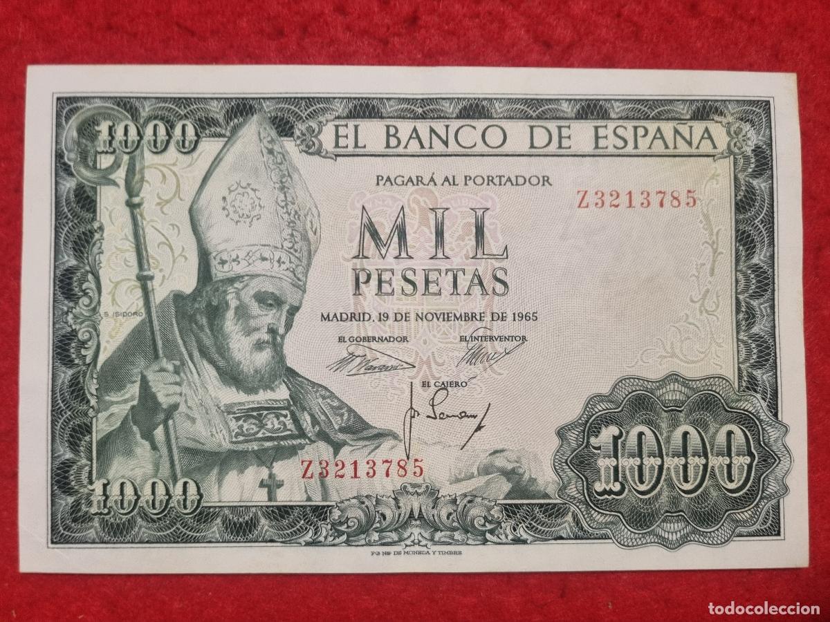 Billetes espa&ntilde;oles: BILLETE 1000 PESETAS 1965 EBC SERIE Z ORIGINAL T785