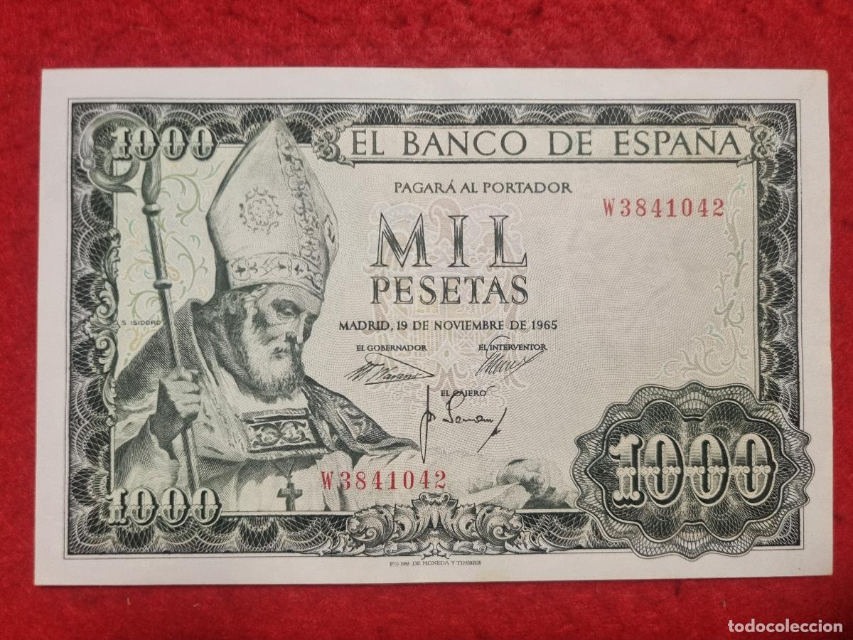 Billetes espa&ntilde;oles: BILLETE 1000 PESETAS 1965 EBC SERIE W ORIGINAL T042