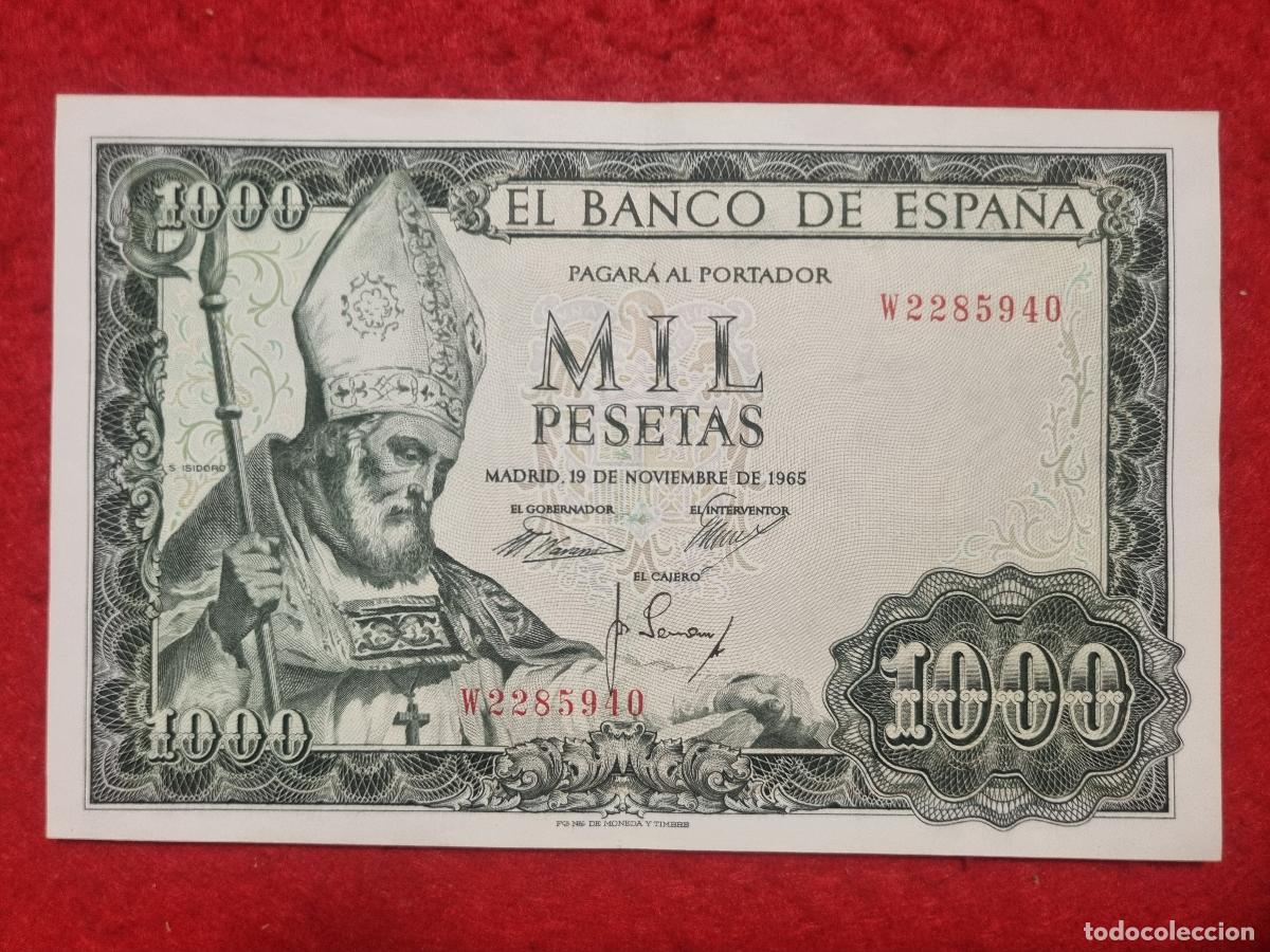 Billetes espa&ntilde;oles: BILLETE 1000 PESETAS 1965 EBC SERIE W ORIGINAL T940
