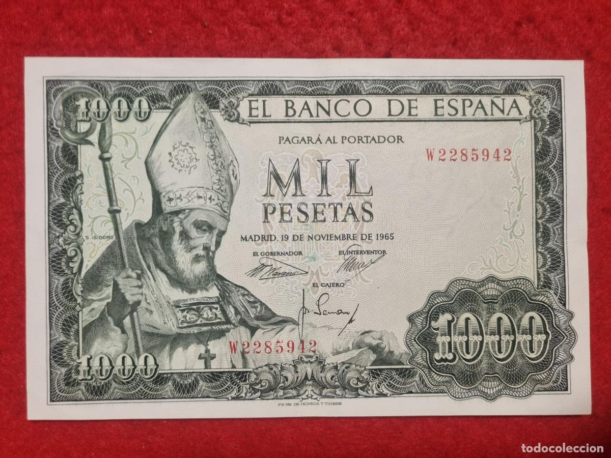 Billetes espa&ntilde;oles: BILLETE 1000 PESETAS 1965 EBC SERIE W ORIGINAL T942