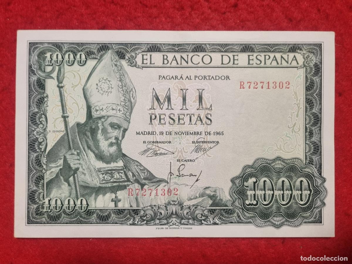 Billetes espa&ntilde;oles: BILLETE 1000 PESETAS 1965 EBC SERIE R ORIGINAL T302