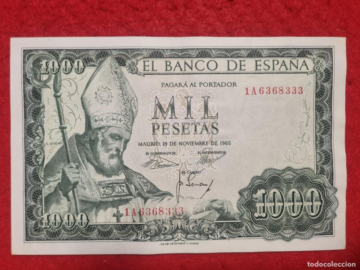 Billetes espa&ntilde;oles: BILLETE 1000 PESETAS 1965 EBC SERIE 1A ORIGINAL T333