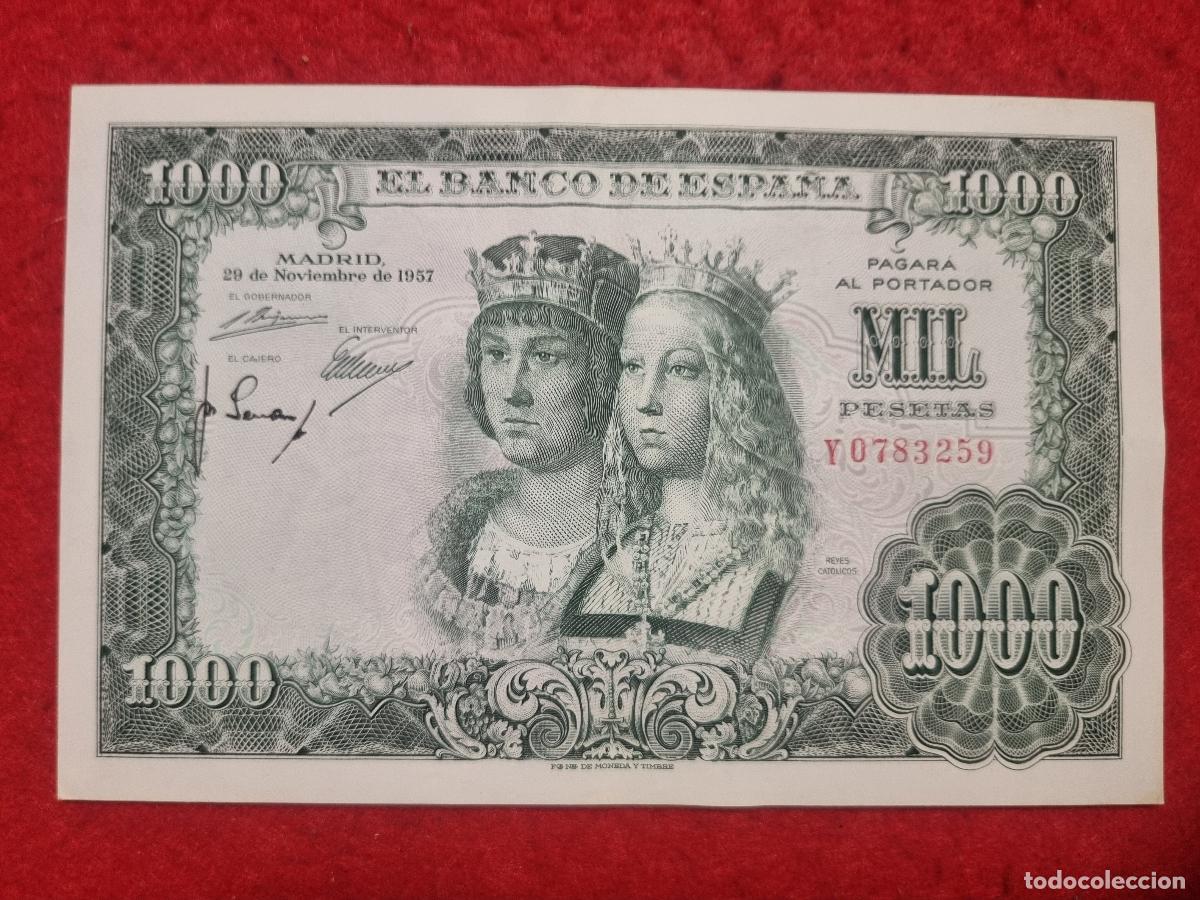 Billetes espa&ntilde;oles: BILLETE 1000 PESETAS 1957 EBC- SERIE Y ORIGINAL T259
