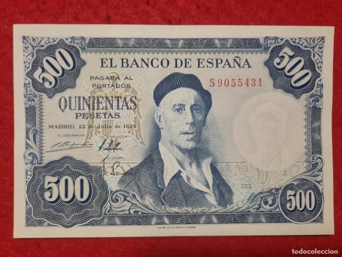 Billetes espa&ntilde;oles: BILLETE 500 PESETAS 1954 MBC+ SERIE S ORIGINAL T431
