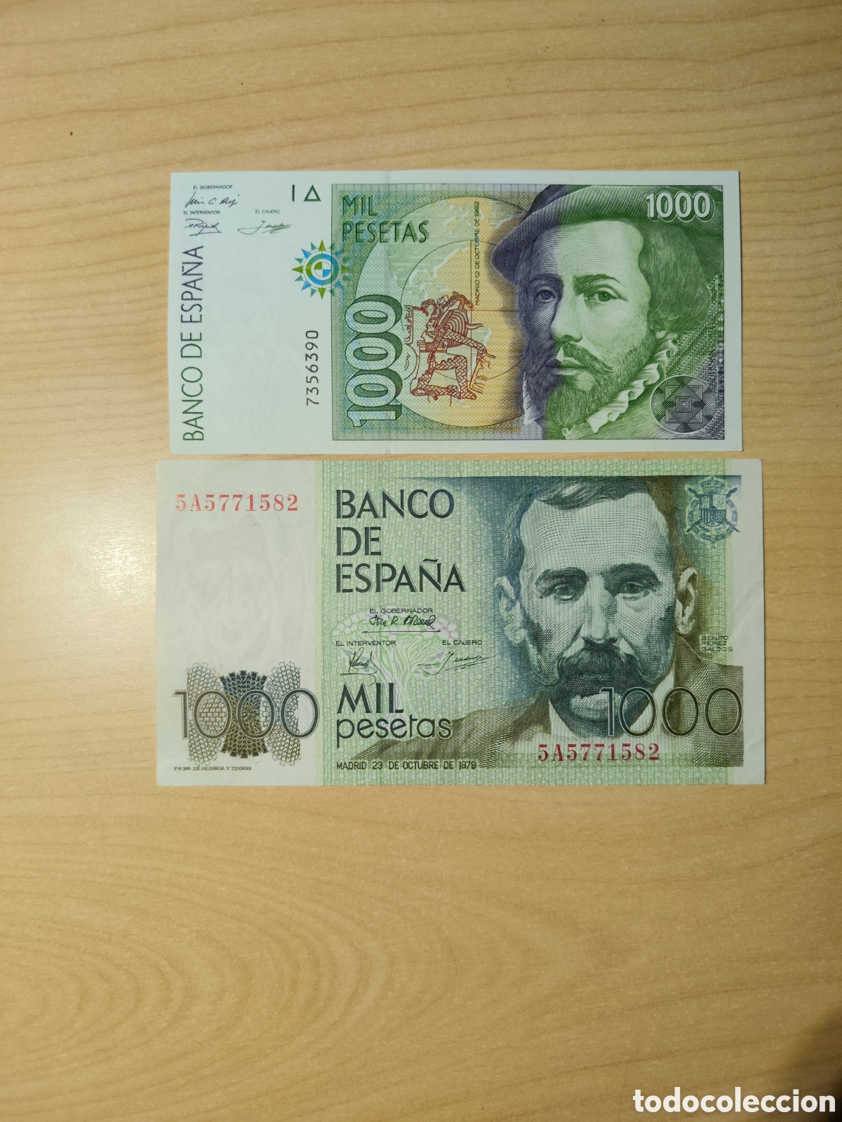 Billetes espa&ntilde;oles: Dos billetes Mil pesetas