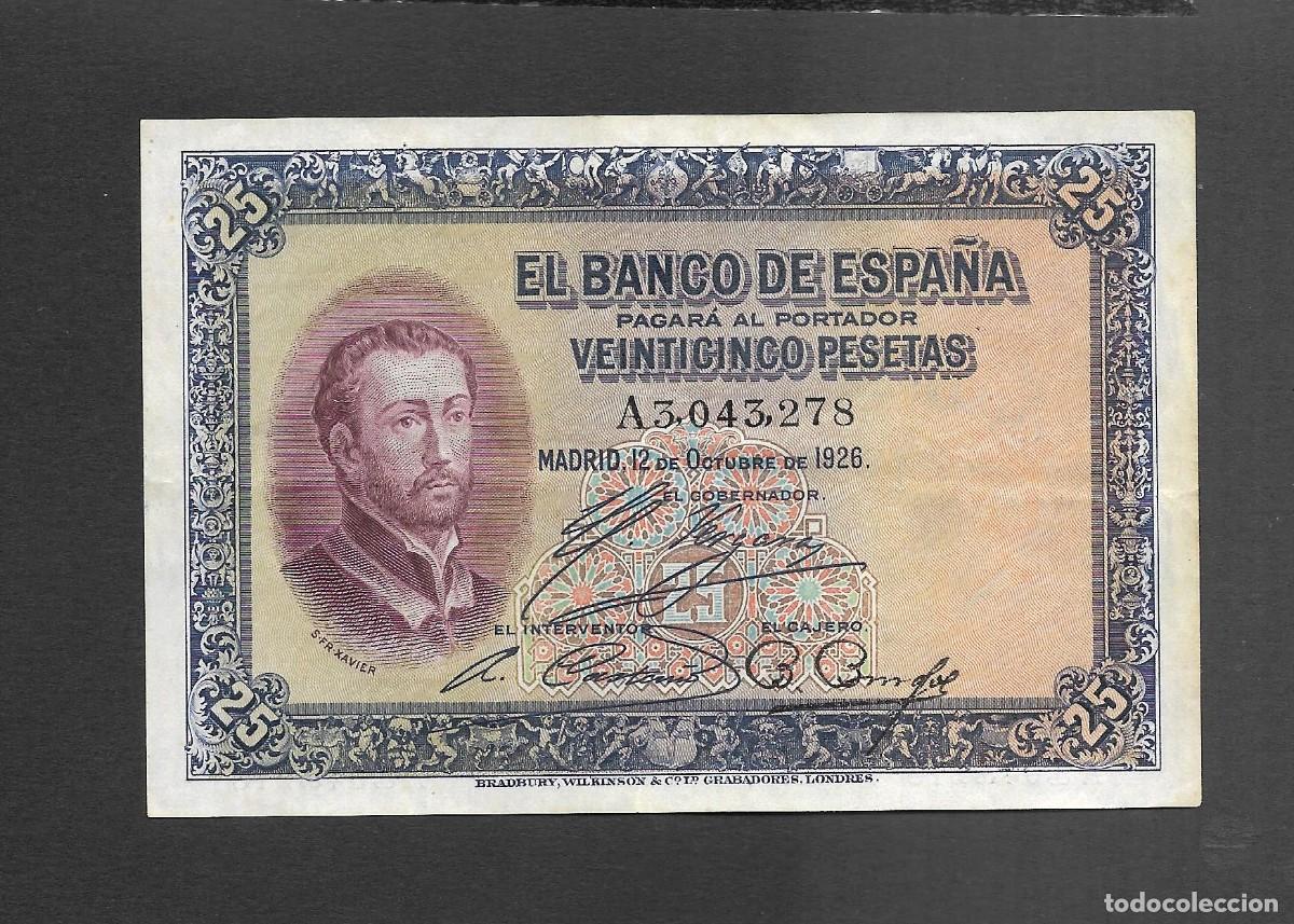 Billetes espa&ntilde;oles: 25 PESETAS 1926 SERIE A MBC+