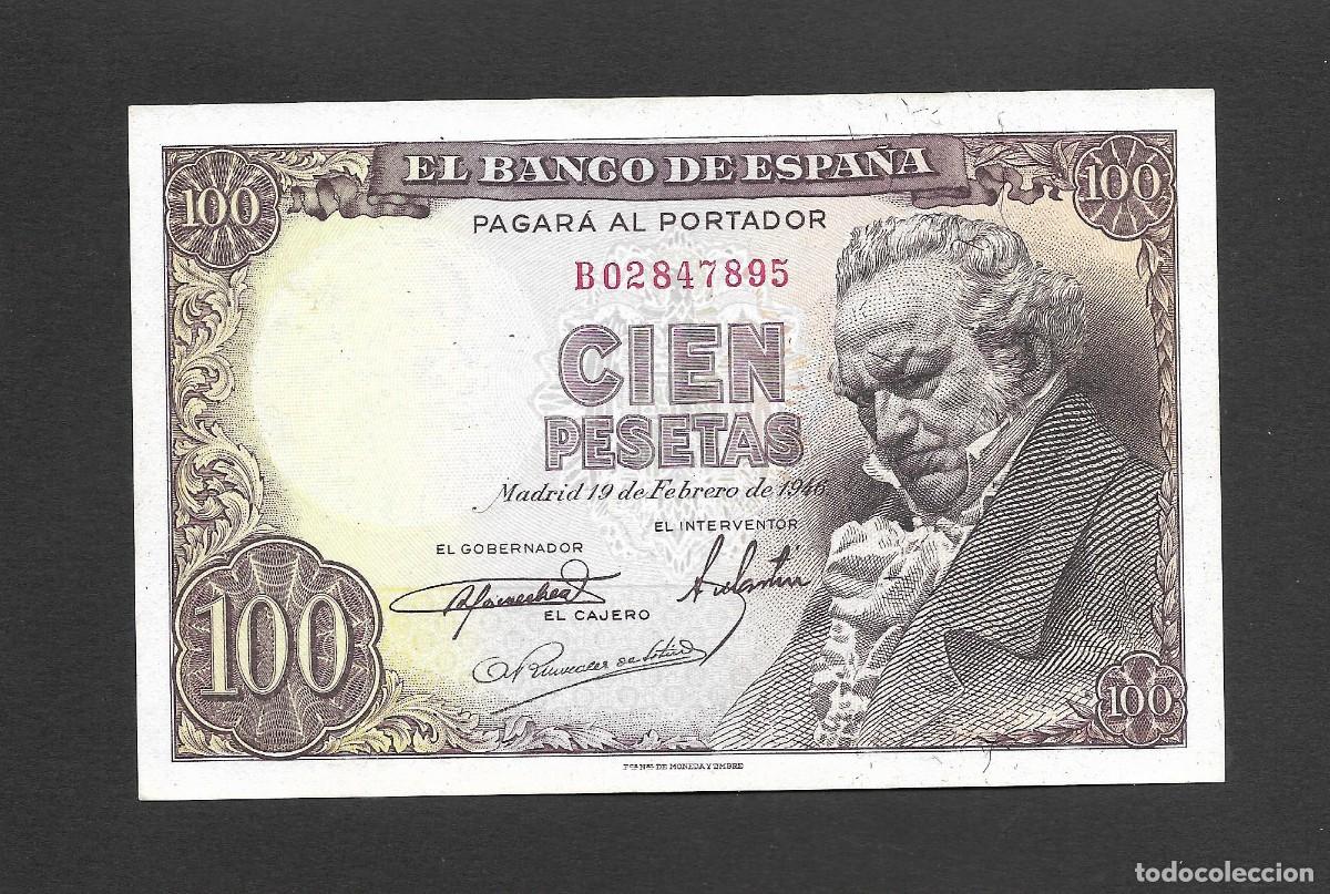 Billetes espa&ntilde;oles: 100 PESETAS 1946 SERIE B S/C-