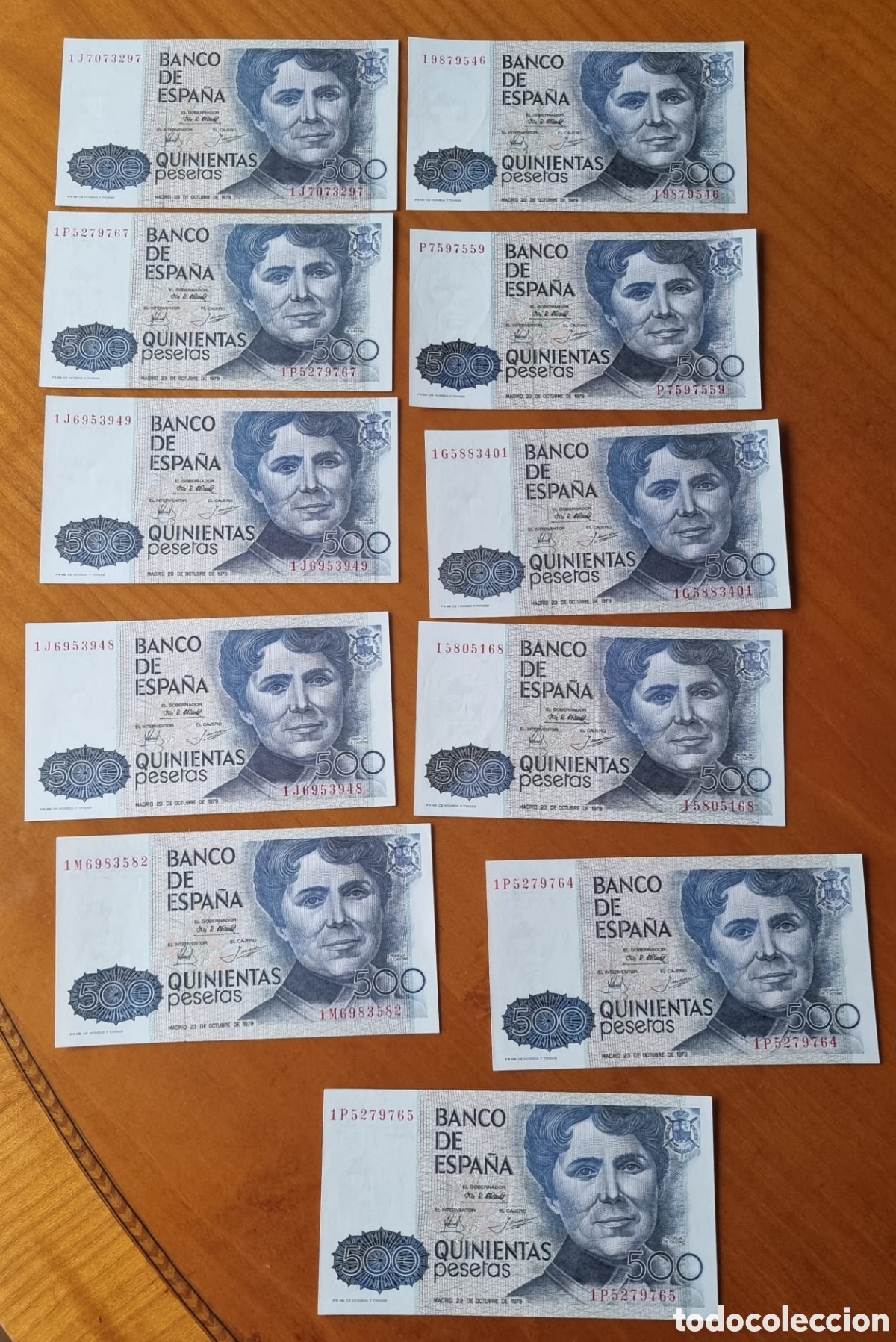 Billetes espa&ntilde;oles: Lote 11 billetes 500 pesetas Rosal&iacute;a de Castro buen lote buen estado