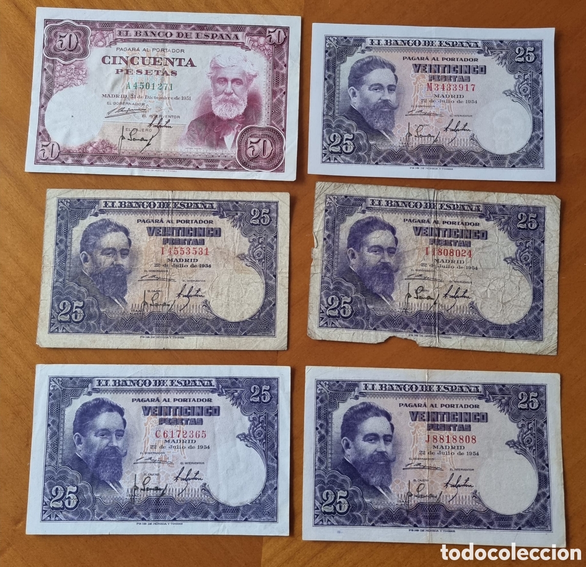 Billetes espa&ntilde;oles: Lote billetes espa&ntilde;oles originales ved fotos buen precio