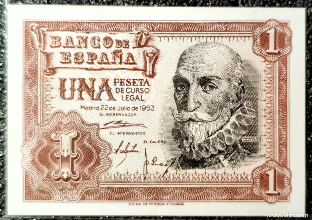 Billets espagnols: Espa&ntilde;a &ndash; 1 Peseta 1953 (Serie &ldquo;Marqu&eacute;s de Santa Cruz&rdquo;) Lote 2043